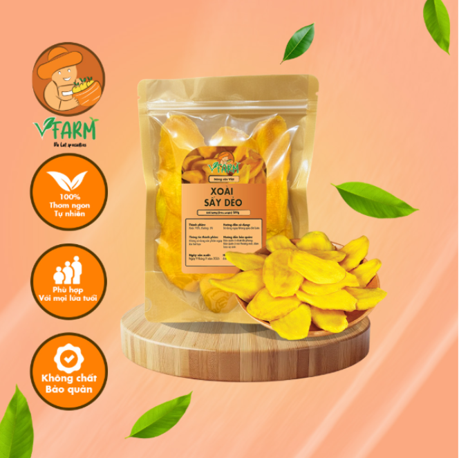 Xoài Sấy Dẻo Nguyên Vị 1 Xoài Sấy Dẻo Nguyên Vị 500grm