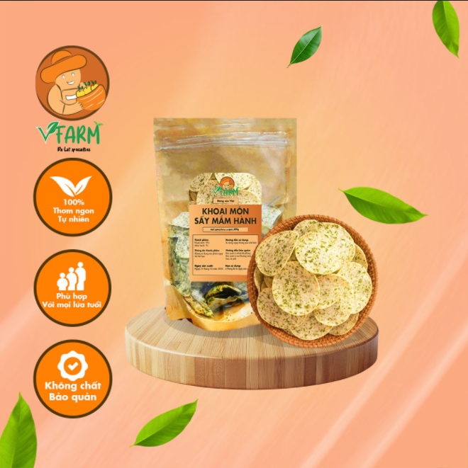 Khoai Môn Sấy Mắm Hành 1 hình ảnh khoai môn sấy mắm hành 500grm